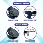 Rechargeable Soft Bullet Toy Gun Set with 30 Bullets and Dual Manual Auto Firing Mode - Image 4