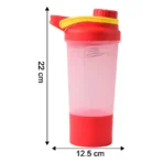 Supermom Plastic Premium Booster Gym Shaker Bottle with Mixing Ball (550ml / 1 Pc) - Image 4