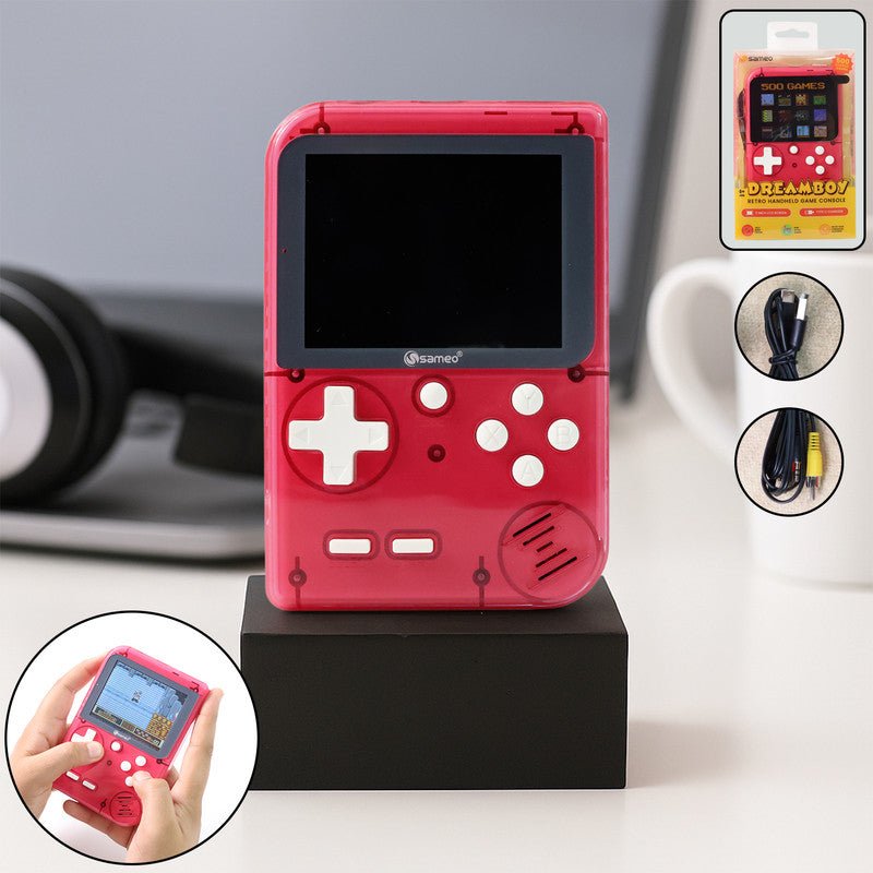 Handheld-Video-Game-01 Sameo DreamBoy Retro Handheld Gaming Console with 500 Built-in Classic Games – Portable Mini Game Player with TV Output - Image 1