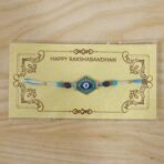Turquoise Evil Eye Hexagon Designer Rakhi - Image 5