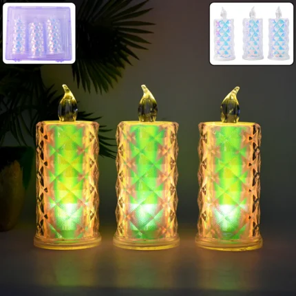LED Flameless Decorative Candle Lights (3 Pc / Set)