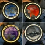 Round Sand Art LED Lamp Moving Sand Frame Night Light - Image 5