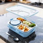 Premium Stainless Steel Compartment Lunch Box 1 Set - Image 4