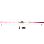 Om Designer Rakhi with Multicolor Beads (1 Pc) - Image 4