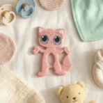 Cute Cat Baby Teether Toy for Soothing Gums with Soft Chewable Surface for Infants - Image 2