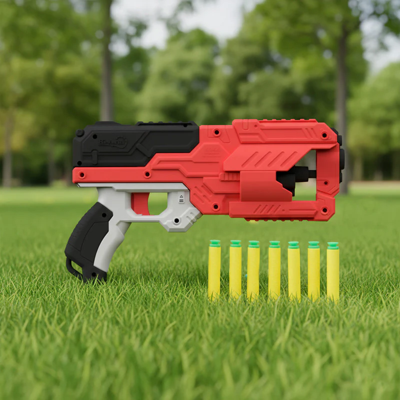 Six-Dart-Gun-01 Aditi 6-Dart Slam-Fire Toy Gun Kids with Rotating Drum & Long-Range Shooting Power - Image 1