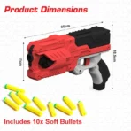 Aditi 6-Dart Slam-Fire Toy Gun Kids with Rotating Drum & Long-Range Shooting Power - Image 2