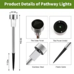 Solar Lawn Lamp Set of 12 Pc - Image 6