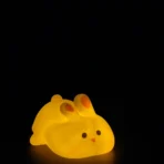 Cute Soft Bunny Night Light for Kids – Warm Glow Silicone Animal Bedside - Image 3
