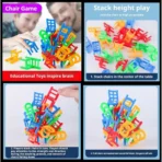 Colorful Mini Chair Stacking Game Fun Balance Puzzle Toy for Kids and Family - Image 4