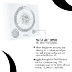 Sleep Therapy Sound Machine with 8 Soothing Sounds (Battery, Timer Option) - Image 5