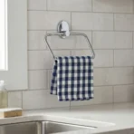 Wall Mounted Square Towel Ring Holder Bathroom Napkin Hanger - Image 6