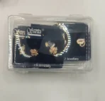 "Gold Butterfly & Heart Stud Earrings AD for women and girls Combo Pack of 3 - Image 5