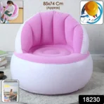 Kids inflatable sofa chair with backrest & Foot Air Pump (1 Set 85x74 Cm Approx) - Image 2