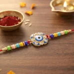 Evil Eye Floral Petal Designer Rakhi - Image 2