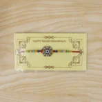 Evil Eye Floral Petal Designer Rakhi - Image 5