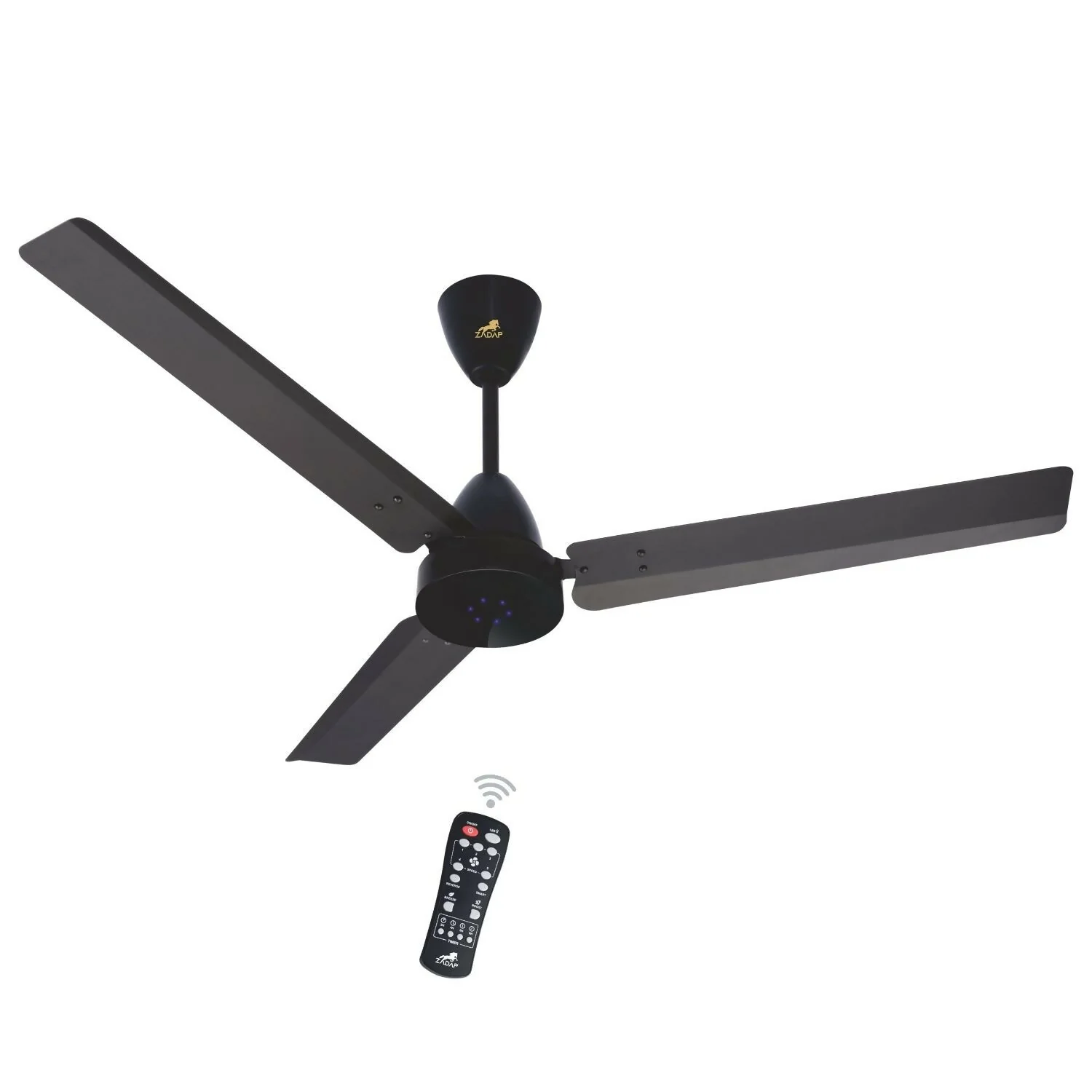 lbhYRTLkqG Zadap STROM 900mm High Speed BLDC Ceiling Fan with Remote(Smoke Brown) - Image 1