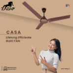Zadap Casa 1200mm 5-Star BLDC High Speed Fan (Matt Brown) - Image 7