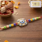 Evil Eye Floral Petal Designer Rakhi - Image 7
