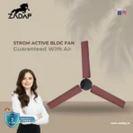 Zadap STROM 1200mm High Speed BLDC Ceiling Fan with Remote(Matt Brown) - Image 8