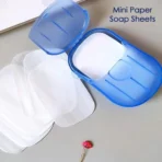 Travel Paper Soap Sheet with Mini Box (20 Sheets in a Pack Approx / Mix Color) - Image 2