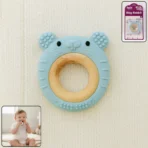 Truzo Toys Ring Rabbit Baby Teether | Soft Silicone & Wooden Teething Ring Infants - Image 7
