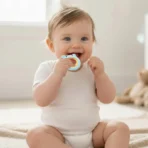 Truzo Toys Ring Rabbit Baby Teether | Soft Silicone & Wooden Teething Ring Infants - Image 5