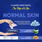 Refreshing Wet Wipes for Face | Facial Cleansing | Refreshing & Skin Hydration| Soothing for skin | pH Balance & Alcohol Free | Nourishing with Fruit extract | 25 Wipes - Image 5
