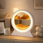 Round Sand Art LED Lamp Moving Sand Frame Night Light