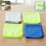 Multipurpose Microfiber Cleaning Cloths - 4 Pack Set