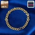 Classic Gold Finish Chain Link Bracelet for Men and Women (1 Pc)
