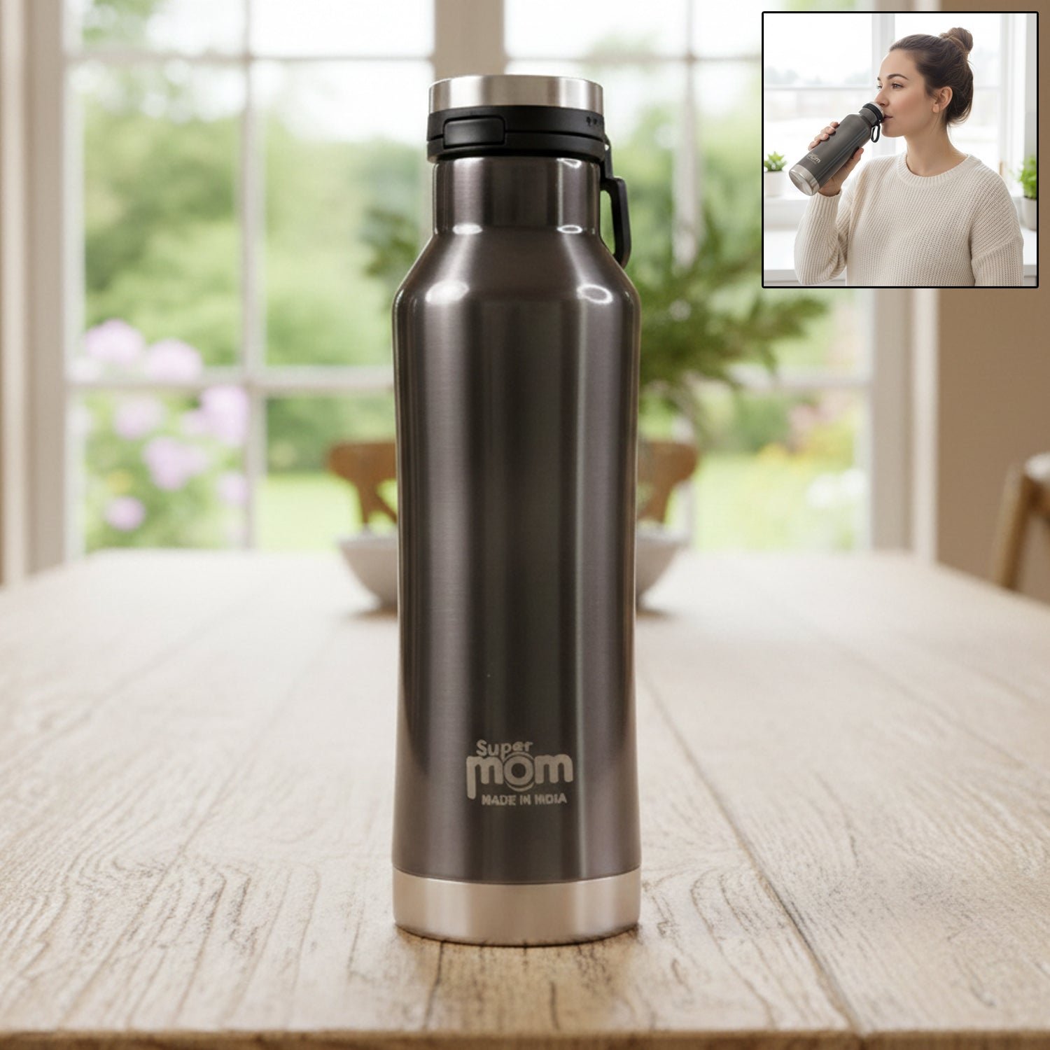 01_4a8dac34-d243-4bb2-a933-c1bdcebe380c.jpg Supermom 500 ML Stainless Steel Insulated Hydro Water Bottle, Vacuum Flask - Image 1
