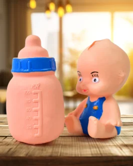 Baby And Bottle Squeeze Chu Chu Fun Toy (2 Pcs)