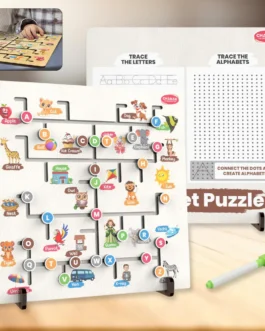 Alphabet Puzzle for Kids | Tracing & Learning Board with Animal Illustrations