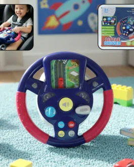 Musical Steering Wheel Driving Toy (1 Pc)