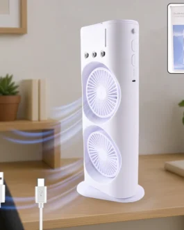Portable Tower Mist Spray Cooling Fan, Air Cooling Fan (1 Pc)