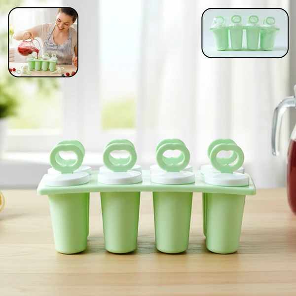 Prexo Plastic Ice Cream Popsicle Maker (8 Pc Set) - Image 5