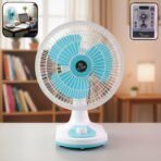 12V DC Table Fan with Adjustable Speed Control and High Speed Airflow (Adapter Not Include)