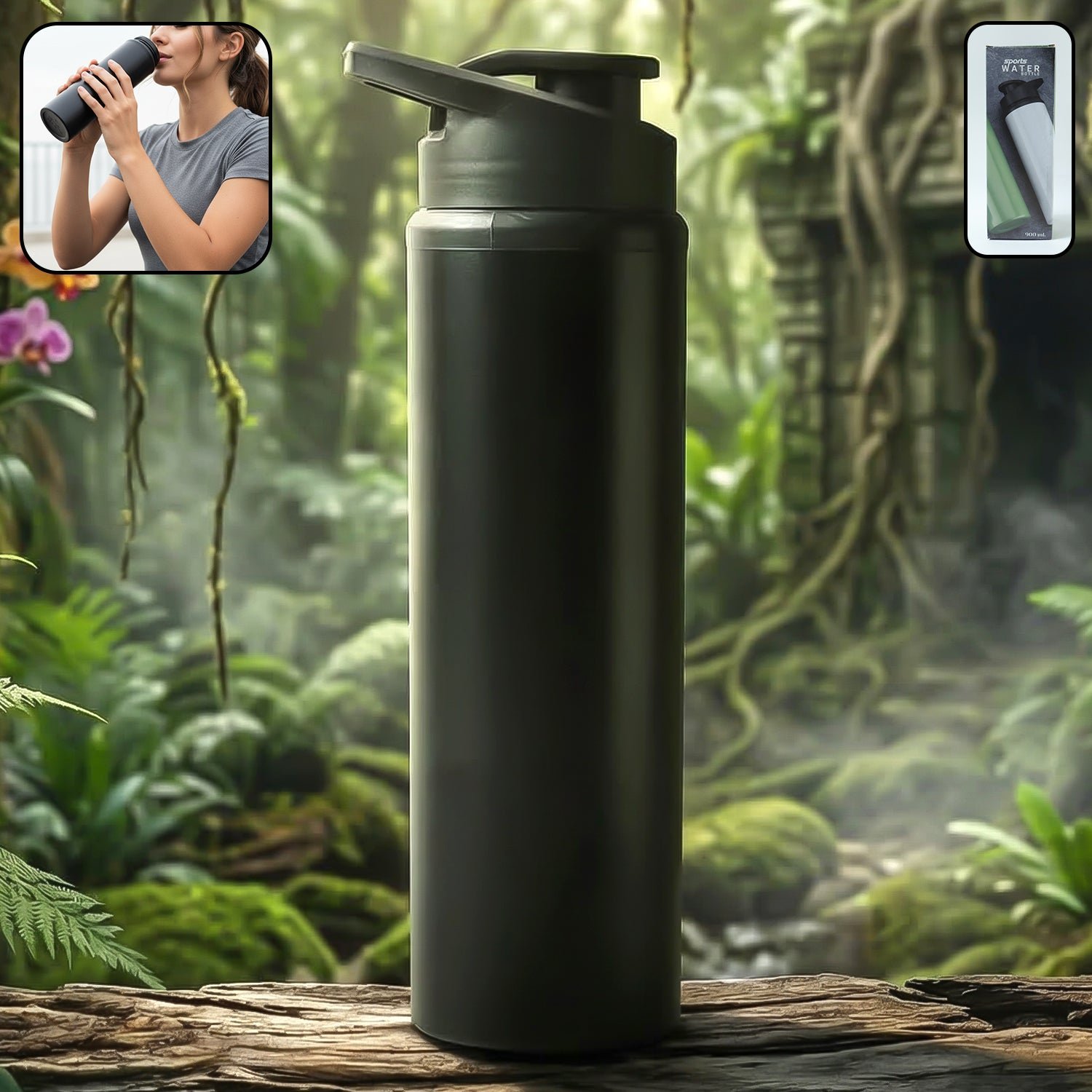 01_9a1c3872-2e27-433f-bc31-a0b54c5f456d.jpg Premium Stainless Steel Sports Water Bottle with Flip Top Lid 900 ML - Image 1