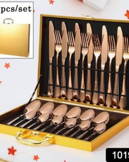 Kitchen Tableware / Flatware Sets Kitchen Forks Spoons with Gift Box (24 Pcs Set)