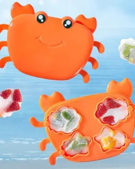 Creative Crab Shape Ice Mold Tray Silicone Ice Cube Maker Fun Cartoon Ice Tray (1 Pc)
