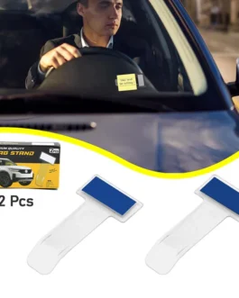 Windscreen cardholder, Fastag Stand, Transparent Ticket Holder Car (2 Pc Set)