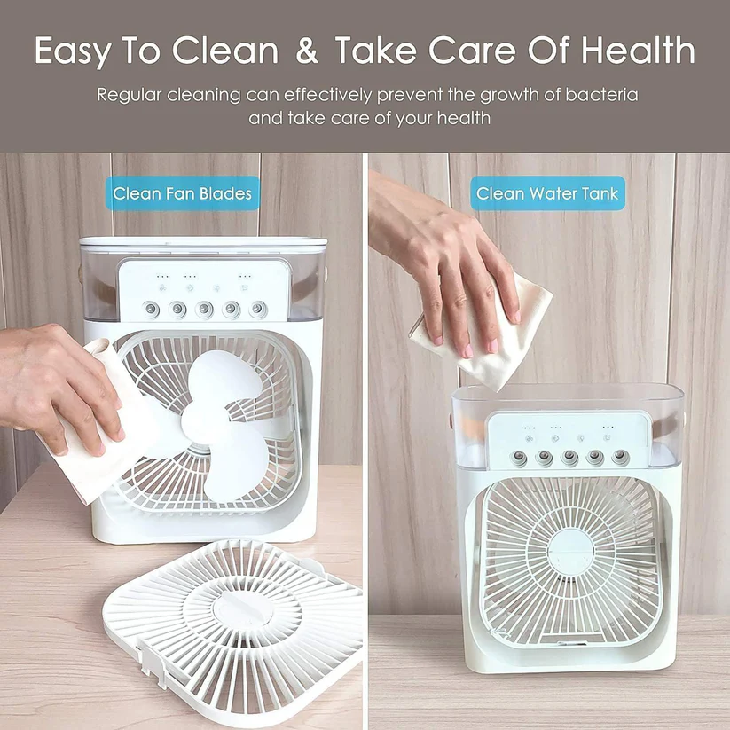 Portable Air Cooler Fan with 7-Color Light – Personal AC Fan - Image 5