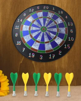 Magnetic Dart Board Game Set with 6 Safe Darts for Kids & Adults
