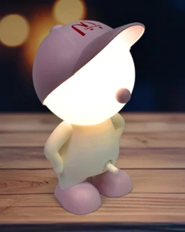 Cute Lovely Cartoon Design LED Desk Night Light With Plastic Head Cap (1 Pc)