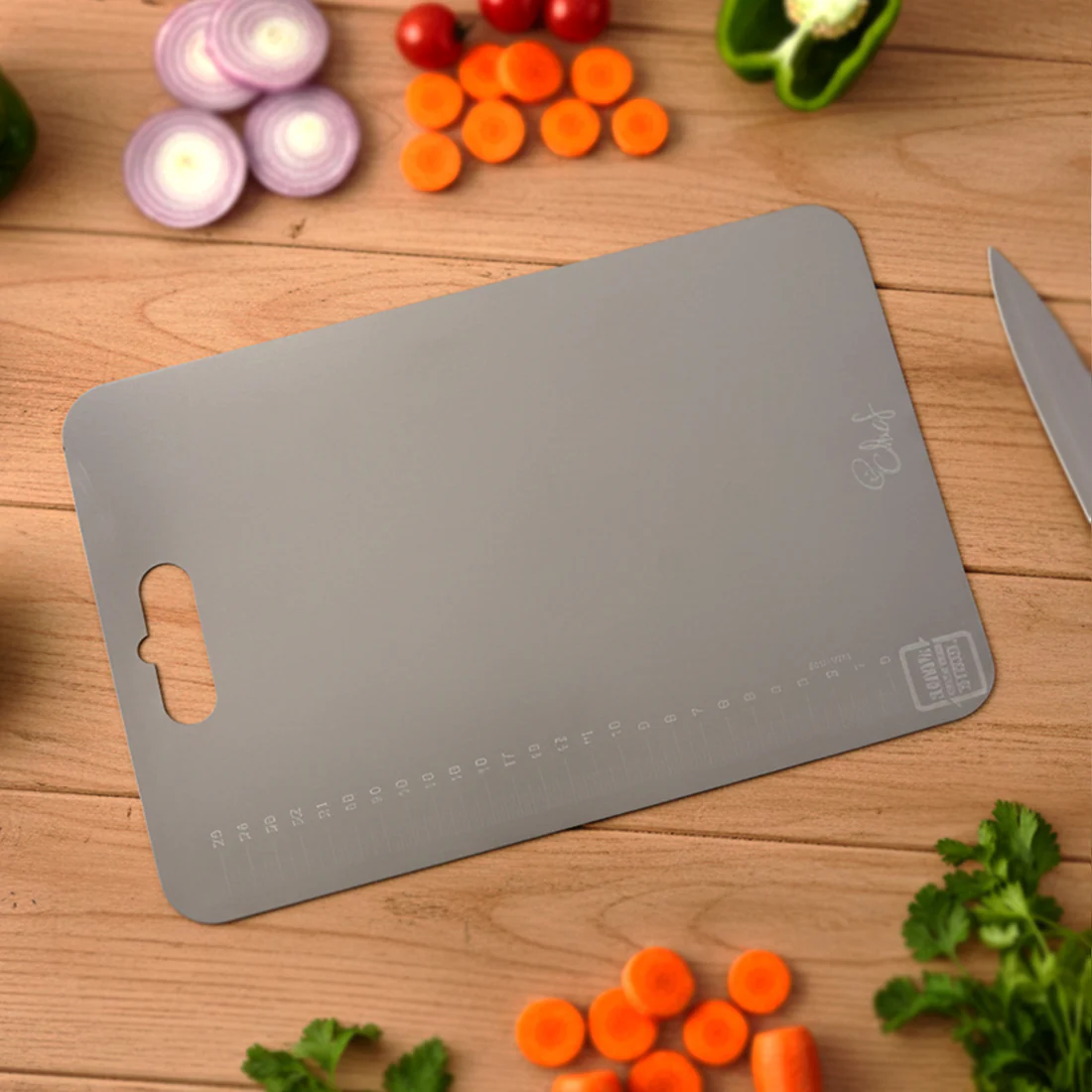 Large Stainless Steel Chopping Cutting Board (1 Pc) - Image 5
