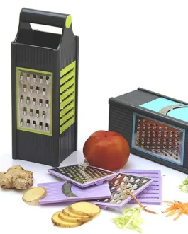 Steel and Plastic 4 in 1 Vegetable & Fruit Slicer Grater / Slicer (1 Pc)
