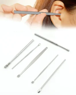 Ear Wax Removal Kit – Portable Ear Cleaning Tool with Keychain Holder (6 Pc)