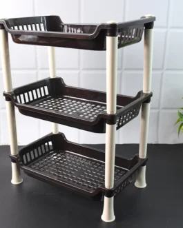Apex Small Multiuse Plastic Storage Rack Organizer 3-Tier