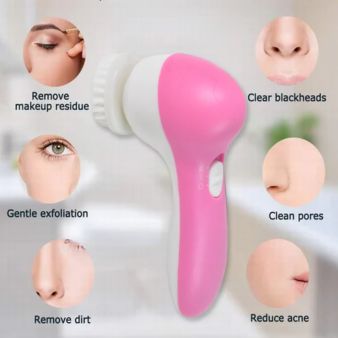 Facial Beauty Brush, Face Massager (1 Pc / With 2 AA Battery Included) - Image 4